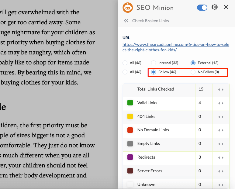 follow vs no-follow links