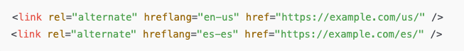 herflang tag in the HTML head section