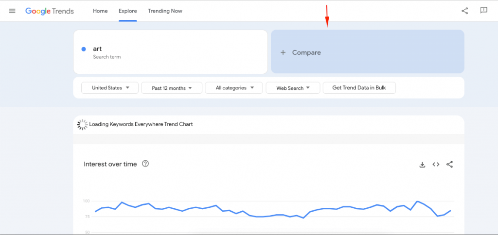 compare in Google trends